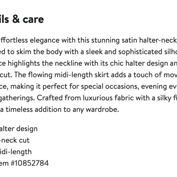 Emilia George Giselle Satin Halter Dress - Picture 5 of 6